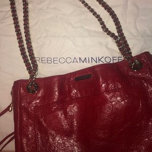 Rebecca Minkoff red leather handbag